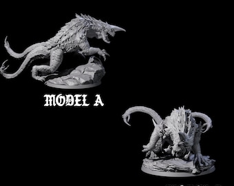 Two Hulking Siege Drakes Miniature for D&D, Dungeons and Dragons, Pathfinder and many other tabletop games