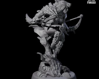 Female Northern Huntress Miniature for D&D, Dungeons and Dragons, Pathfinder and many other tabletop games