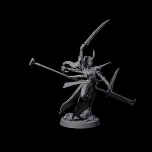 Corrupted Marilith A Miniature for D&D, Dungeons and Dragons, Pathfinder and many other tabletop games
