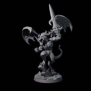 Forward Fighting Imp Champion Miniature for D&D, Dungeons and Dragons, Pathfinder and many other tabletop games
