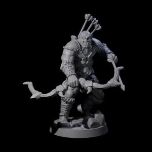Bald Orc D Miniature for D&D, Dungeons and Dragons, Pathfinder and many other tabletop games
