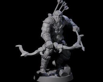 Bald Ork D Miniatur für D&D, Dungeons and Dragons, Pathfinder und viele andere Tabletop Spiele