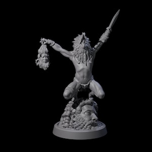 Blasphemous Human Cultist C-miniatyr för D&D, Dungeons and Dragons, Pathfinder och många andra brädspel