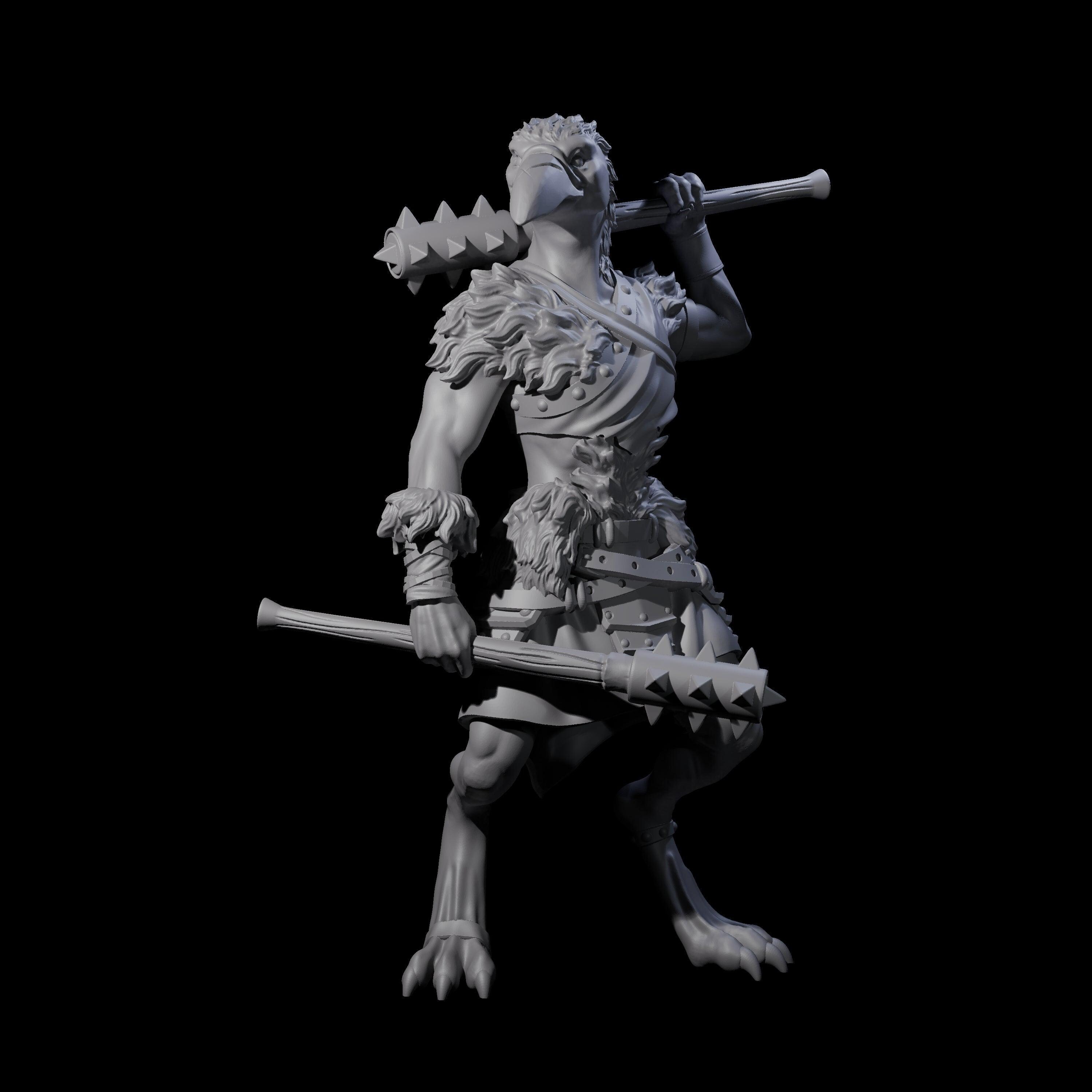 Challenging Kenku Barbarian Miniature for D&D, Dungeons and