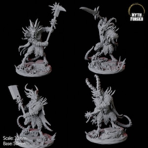 Four Mutant Ratfolk Demon Filth Paladin Anti Paladin Miniatures for D&D, Dungeons and Dragons, Pathfinder and many other tabletop games