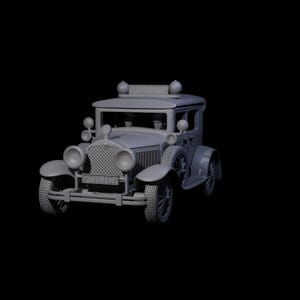 Police Car Ford Model A Miniature for D&D, Dungeons and Dragons, Pathfinder and many other tabletop games