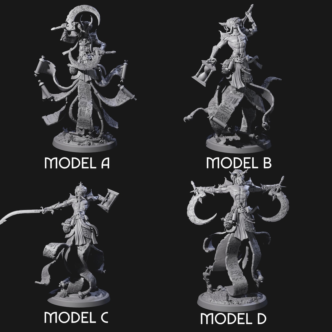 Devils Tabletop Four Scheming Contract Devils Miniature for D&D, Dungeons and Dragons ...