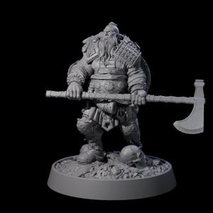 Veteran Viking Warrior B Miniature for D&D, Dungeons and Dragons, Pathfinder and many other tabletop games