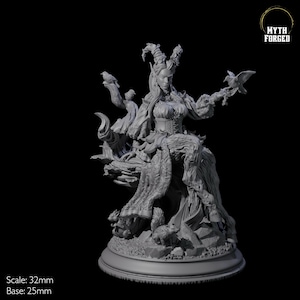 Relaxing Satyr Druid Miniature for D&D, Dungeons and Dragons, Pathfinder and many other tabletop games