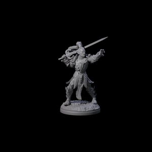 Pale Drow H Miniatur für D&D, Dungeons and Dragons, Pathfinder und viele andere Tabletopspiele