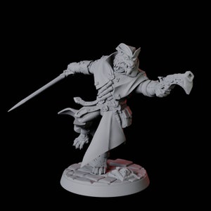 Vampire Hunting Werewolf Miniatuur A voor D&D, Dungeons and Dragons, Pathfinder en vele andere tafelspellen