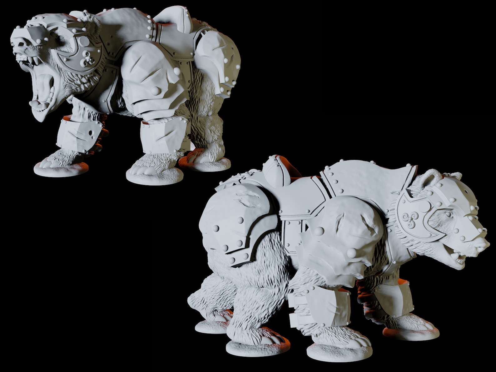 Armoured Giant Bear Miniature for D&amp;D Dungeons and Dragons - Etsy UK