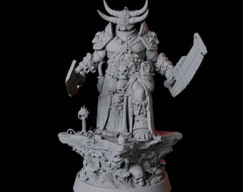 Hulking Armoured Warrior Miniature voor D &D, Dungeons and Dragons, Pathfinder en vele andere tafelspellen