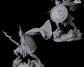 Two Giant Hoplite Miniatures for D&D, Dungeons and Dragons, Pathfinder and many other tabletop games