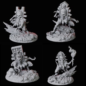 Four Living Gravestone Miniatures for D&D, Dungeons and Dragons, Pathfinder and many other tabletop games