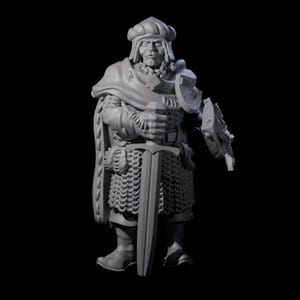 Pious Knight A Miniature for D&D, Dungeons and Dragons, Pathfinder and many other tabletop games
