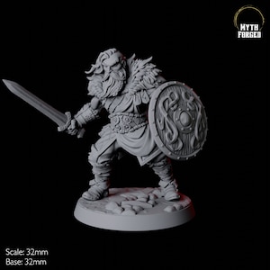 Northman Berserker Viking Miniature A for D&D, Dungeons and Dragons, Pathfinder and many other tabletop games