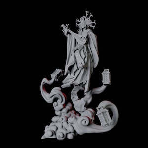 Corrupted Geisha Sorcerer Miniature C for D&D, Dungeons and Dragons, Pathfinder and many other tabletop games