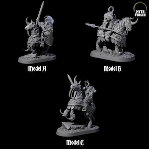 Golden Circle Cavalry Miniature for D&D, Dungeons and Dragons, Pathfinder and many other tabletop games