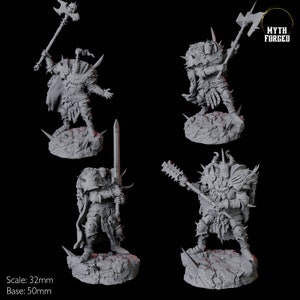Armoured Goliath Barbarian Miniatures for D&D, Dungeons and Dragons, Pathfinder and many other tabletop games