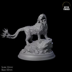 Stalking Hell Hound Warg Worg Miniature B pour D&D, Donjons et Dragons, Pathfinder et de nombreux autres jeux de table