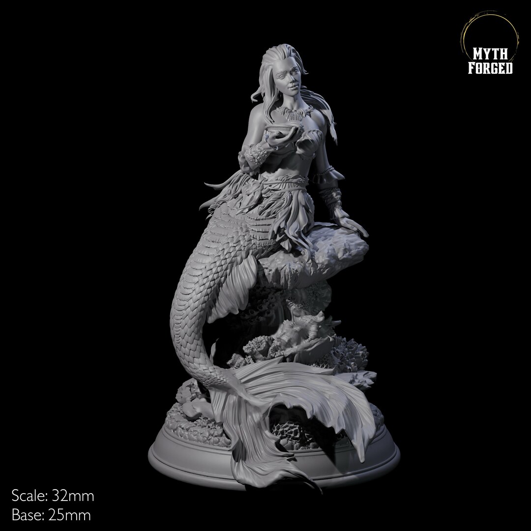 Captivating Siren Miniature for D&D, Dungeons and Dragons, Pathfinder ...