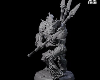 Grimy Greatgoblin or Bugbear Miniature C for D&D, Dungeons and Dragons, Pathfinder and many other tabletop games