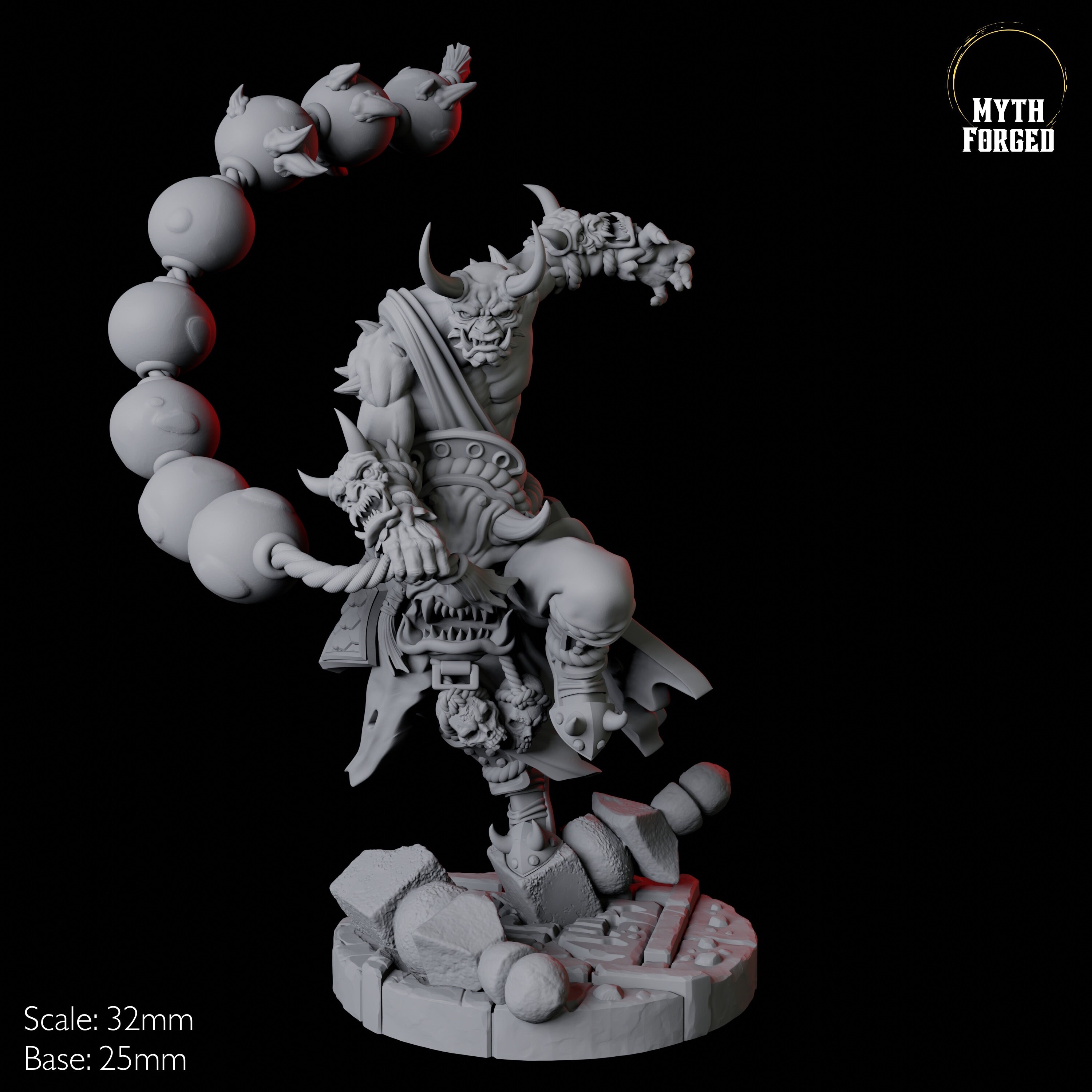 Devils Tabletop Four Japanese Style Bearded Devil or Oni Miniatures for D&D, Dungeons ...