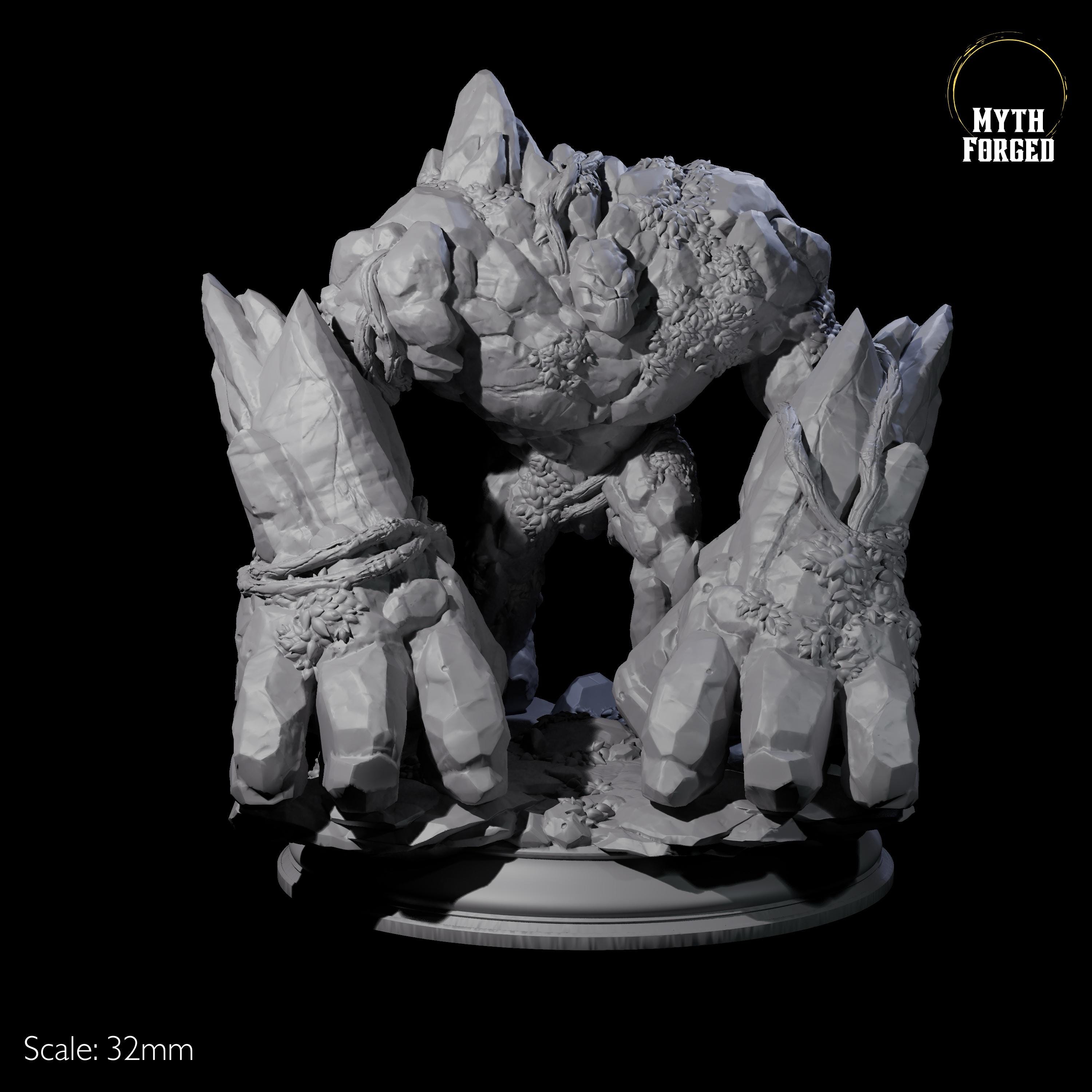 Hulking Earth Elemental Golem Miniatures for D&D, Dungeons and