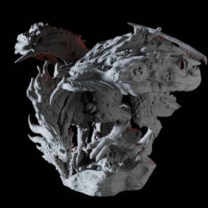 Dracolich Undead Dragon Miniature for D&D, Dungeons and Dragons, Pathfinder and many other tabletop games
