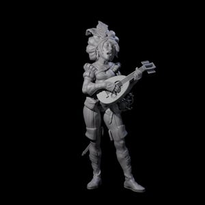 Singing and Strumming Bard Miniature for D&D, Dungeons and Dragons, Pathfinder and many other tabletop games
