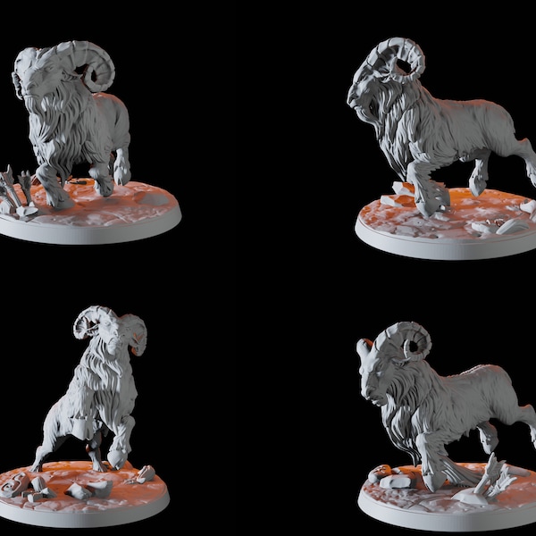 Giant Ram Miniatures for D&D, Dungeons and Dragons, Pathfinder and many other tabletop games