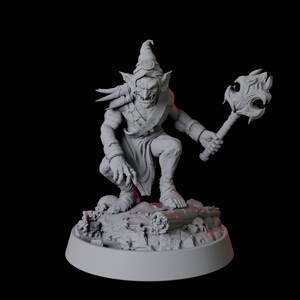 Evil Grinning Goblin Miniature for D&D, Dungeons and Dragons, Pathfinder and many other tabletop games