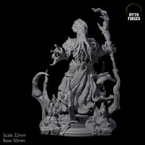 Despicable Mind Flayer or Illithid Wizard Miniature for D&D, Dungeons and Dragons, Pathfinder and many other tabletop games