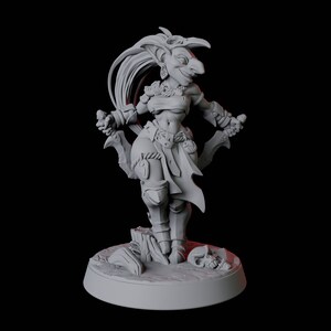 Dancing Goblin Pin-up Miniature for D&D, Dungeons and Dragons, Pathfinder and many other tabletop games