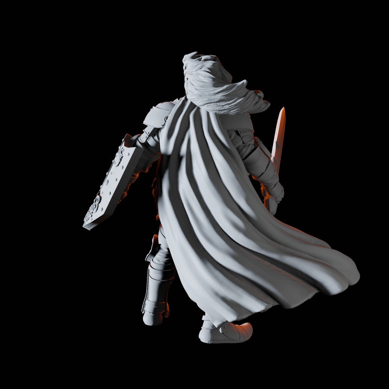 Half Orc Paladin Miniature for D&amp;D Dungeons and Dragons - Etsy