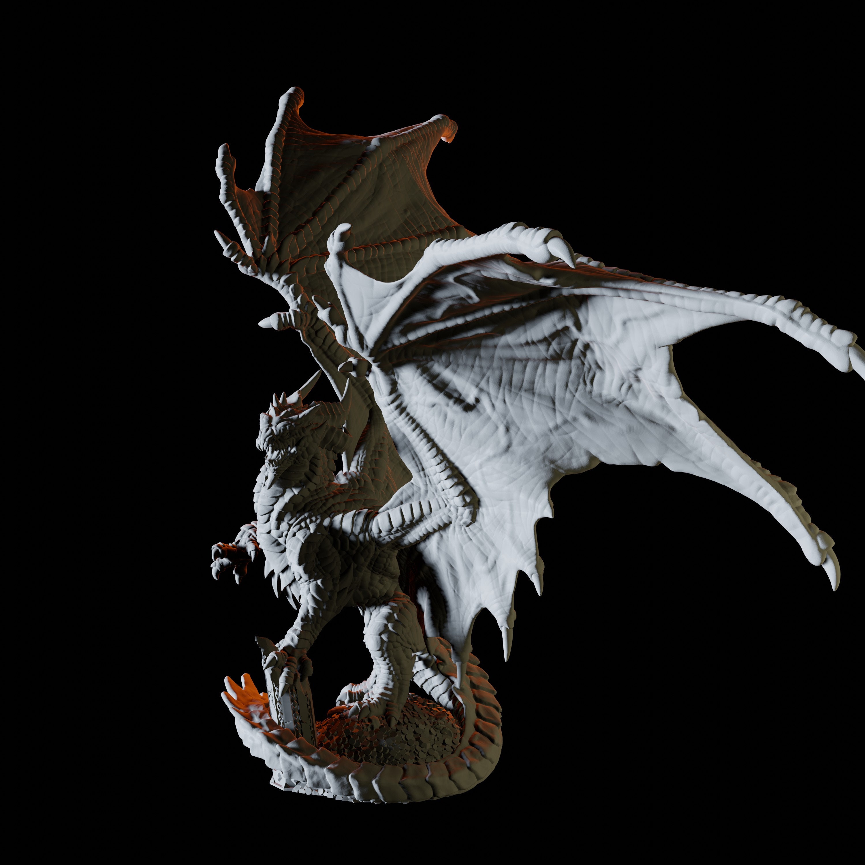 Red Dragon Miniature for D&D Dungeons and Dragons Pathfinder Etsy