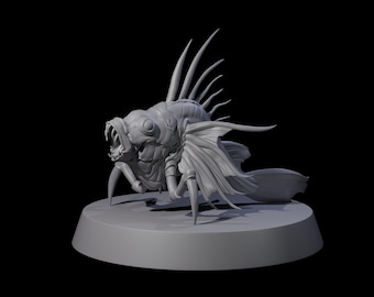 Mutated Fish Miniature for D&D, Dungeons and Dragons, Pathfinder and many other tabletop games