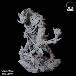 Gnoll Scout Miniature C for D&D, Dungeons and Dragons, Pathfinder and many other tabletop games