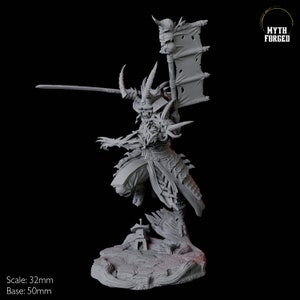 Undead, Skeletal, Death Samurai Miniature A for D&D, Dungeons and Dragons, Pathfinder and many other tabletop games
