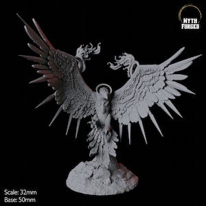 Fiery Phoenix Miniature D pour D&D, Dungeons and Dragons, Pathfinder et de nombreux autres jeux de société