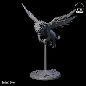 Lion ailé majestueux - Miniature pour D&D, Donjons et Dragons, Pathfinder et de nombreux autres jeux de société