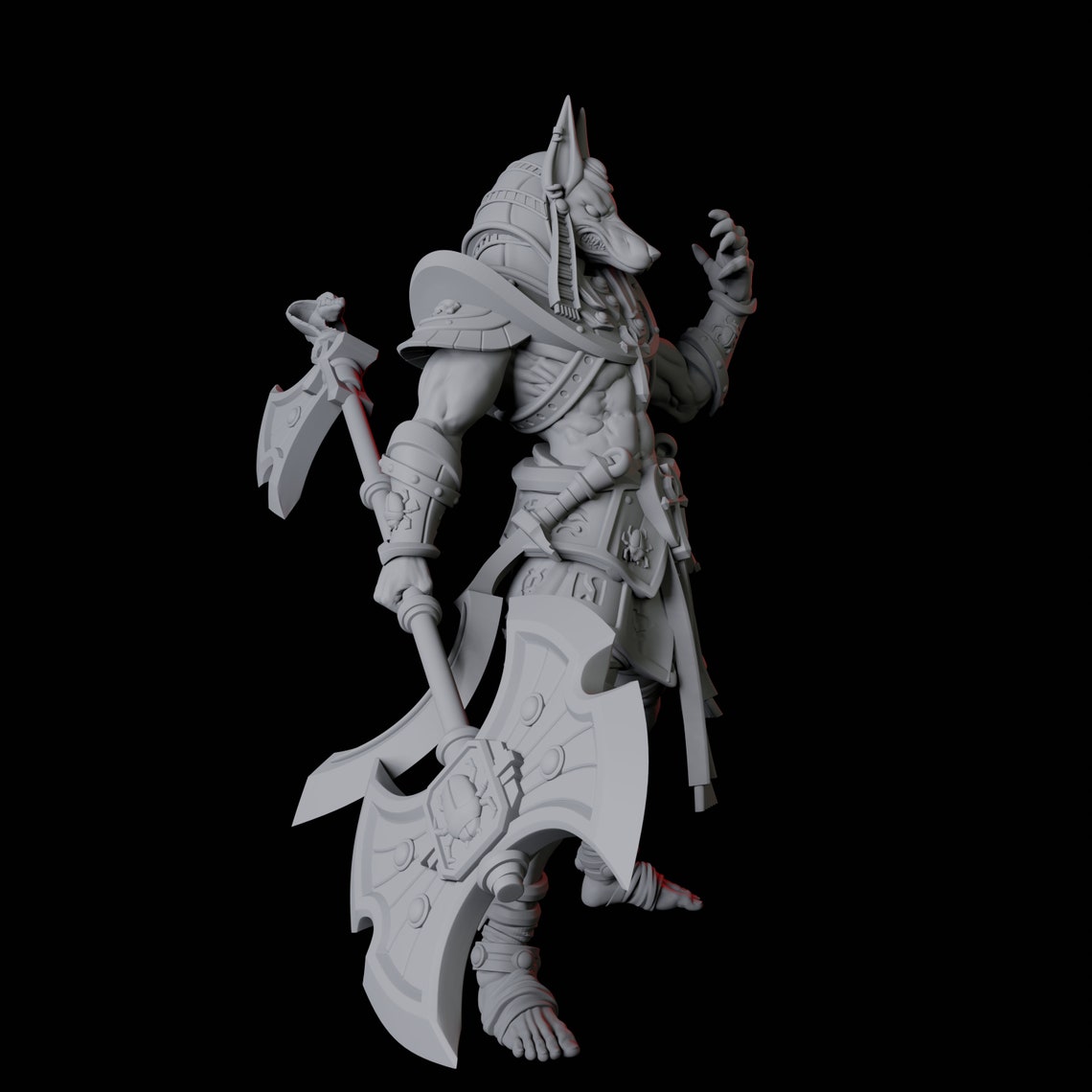 Pair of Anubis Egyptian God Jackal Miniatures for D&D, Dungeons and ...