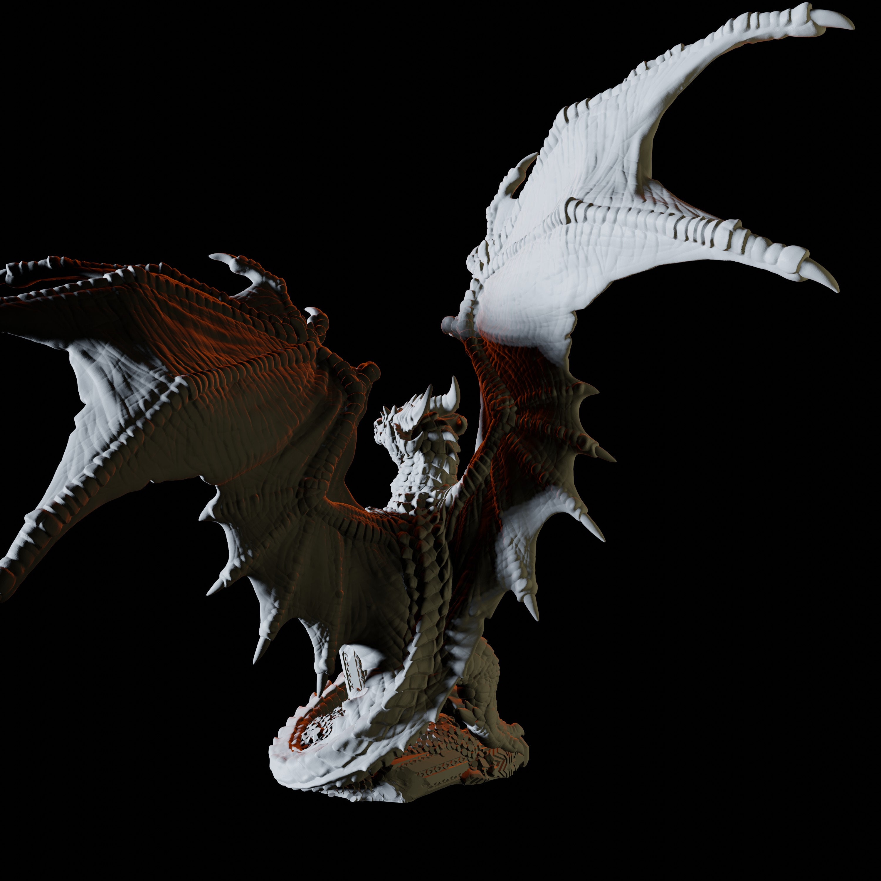 Red Dragon Miniature for D&D Dungeons and Dragons Pathfinder Etsy