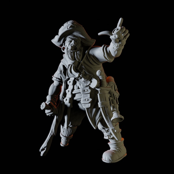 Ancienne figurine de pirate pour D&D, Dungeons and Dragons, Pathfinder et de nombreux autres jeux de société