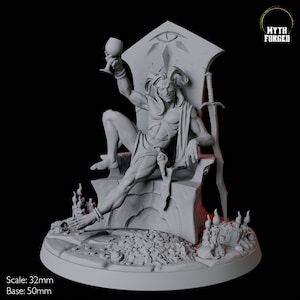 Lounging Incubus Devil or Demon Pinup Miniature for D&D, Dungeons and Dragons, Pathfinder and many other tabletop games