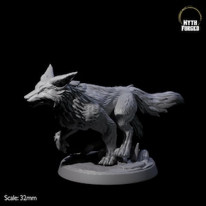 Playful Fox Miniature D for D&D, Dungeons and Dragons, Pathfinder and many other tabletop games