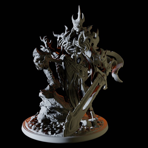 Undead Skeleton King Miniature for D&D, Dungeons and Dragons, Pathfinder and many other tabletop games