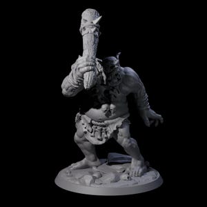 Thick Ogre A Miniature for D&D, Dungeons and Dragons, Pathfinder and many other tabletop games