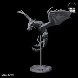 Evil Wyvern Miniature B for D&D, Dungeons and Dragons, Pathfinder and many other tabletop games